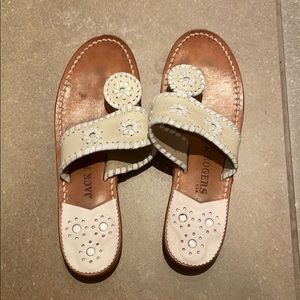 Cream and white jack rogers in size 7